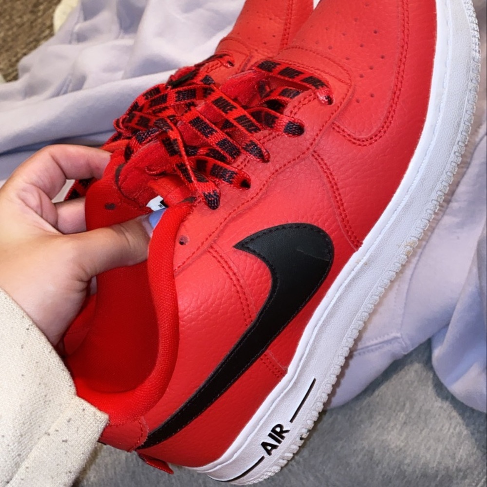 Red Nike Air Force ones